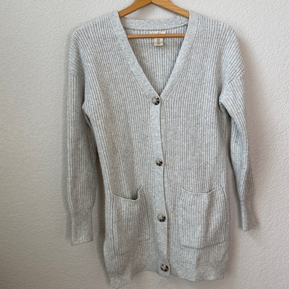 Jessica Simpson Sweaters - Jessica Simpson Button Up Knit Cardigan Gray size Small